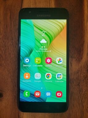 Samsung Black Galaxy J3 Smartphone with Box, Manuals and Charger